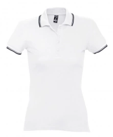 Рубашка поло женская Practice women 270 белая с темно-синим, размер XXL