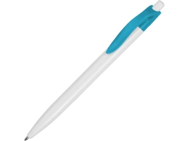 Ручка шариковая Какаду, белая с бирюзовым