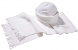 Комплект Unit Fleecy: шарф и шапка, белый