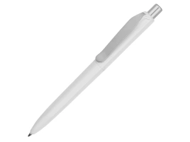 Ручка пластиковая шариковая Prodir DS8 PSP-02, белаяф с серебристым