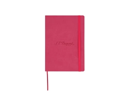 Блокнот Notebook , темно-розовая искусcтвенная кожа с логотипом Dupont , формат А 5, бумага: линованная