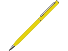 Ручка металлическая шариковая Атриум с покрытием софт-тач, желтый