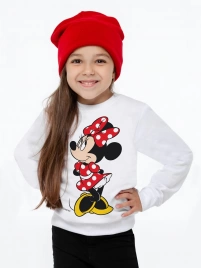 Свитшот детский «Минни Маус. Jolly Girl», белый, 4 года