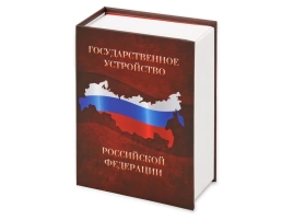 Часы Государственное устройство Российской Федерации, коричневый/бордовый