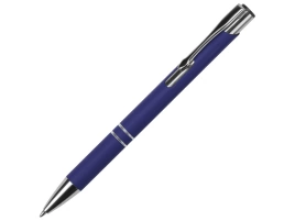 Ручка металлическая шариковая Legend Gum софт-тач, темно-синий
