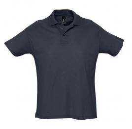 Рубашка поло мужская Summer 170 темно-синяя (navy), размер L
