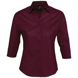 Рубашка женская с рукавом 3/4 Effect 140 бордовая, размер XS