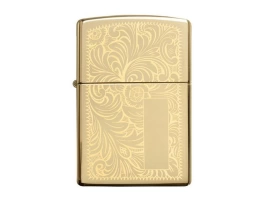 Зажигалка ZIPPO Venetian® с покрытием High Polish Brass, латунь/сталь, золотистая, 38x13x57 мм