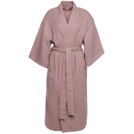 Халат вафельный женский Boho Kimono, пыльно-розовый, размер M (44-46)