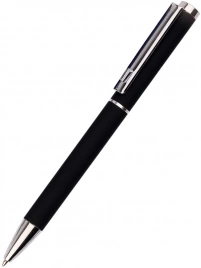 Ручка металлическая Titan софт-тач, чёрная