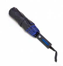 Автоматический противоштормовой складной зонт Sherp, чёрный с синим