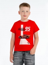 Футболка детская McQueen 95, красная, на рост 118-128 см (8 лет)