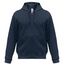 Толстовка мужская Hooded Full Zip темно-синяя, размер XXL