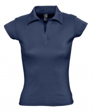 Рубашка поло женская без пуговиц Pretty 220 кобальт (темно-синий), размер L