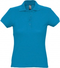 Рубашка поло женская Passion 170 ярко-бирюзовая, размер XL