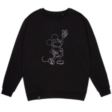 Свитшот с вышивкой Mickey Mouse, черный, размер XL