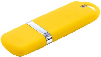 Флешка Shape с покрытием Софт Тач 16 Гб - Желтый KK