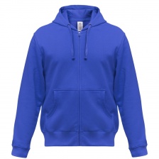 Толстовка мужская Hooded Full Zip ярко-синяя, размер XXL