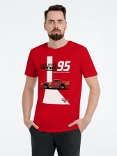 Футболка McQueen 95, красная, размер XXL