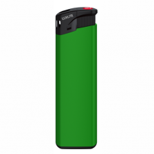 Зажигалка пьезо LuxLite, Green/Black CAP, зелёная