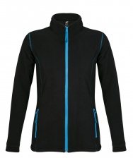 Куртка женская Nova Women 200, черная с ярко-голубым, размер L