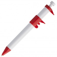Ручка шариковая «Штангенциркуль», белая с красным