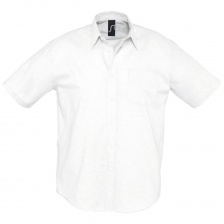Рубашка мужская с коротким рукавом Brisbane белая, размер Xxxl