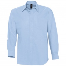 Рубашка мужская с длинным рукавом Boston голубая, размер S
