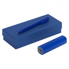 Набор Couple: аккумулятор и ручка, синий