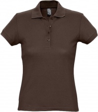Рубашка поло женская Passion 170 шоколадно-коричневая, размер S