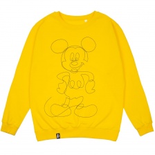 Свитшот с вышивкой Mickey Mouse, желтый, размер XL