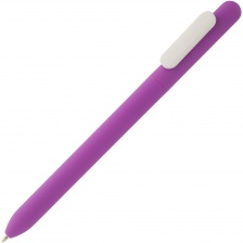 Ручка шариковая Swiper Soft Touch, фиолетовая с белым