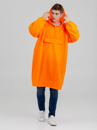 Дождевик-анорак Alatau, оранжевый неон фото 4