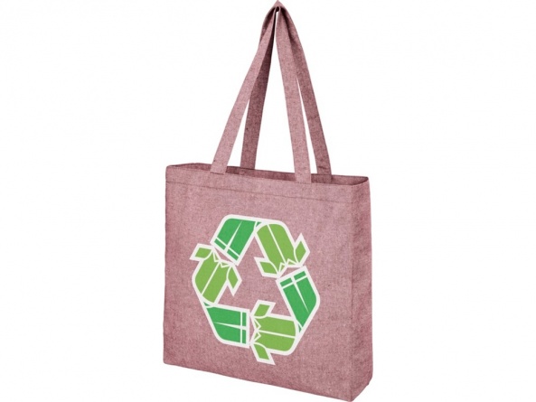 Эко-сумка с клинчиком «Pheebs» из переработанного хлопка, розовая фото 3