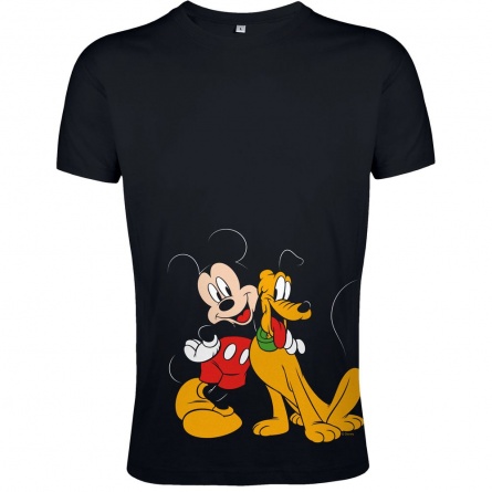 Футболка Mickey And Pluto, черная, размер XS фото 2