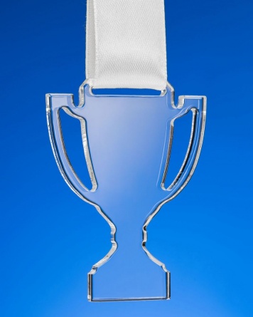 Медаль Cup, с белой лентой фото 1