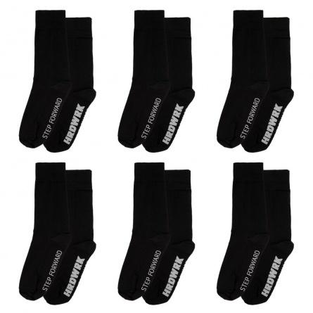Набор из 6 пар носков Hard Work Black, размер 42-46 фото 1