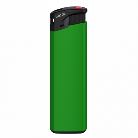 Зажигалка пьезо LuxLite, Green/Black CAP, зелёная фото 1