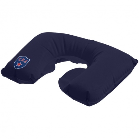 Надувная подушка под шею «СКА», темно-синяя фото 1
