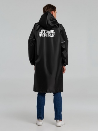 Дождевик со светоотражающими элементами Star Wars, черный, размер XL фото 1