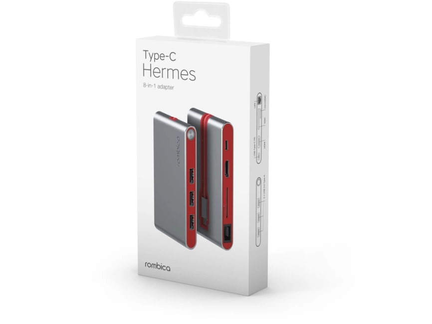 Хаб USB Rombica Type-C Hermes Red фото 5