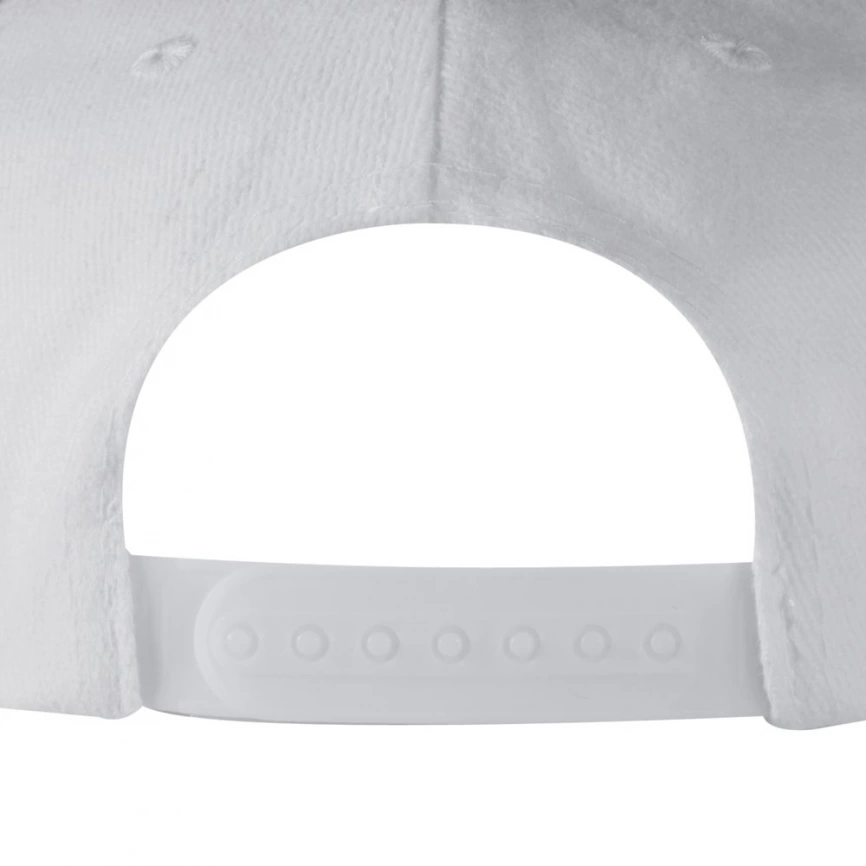 Бейсболка Unit Snapback с прямым козырьком, белая фото 2