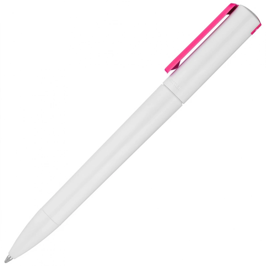 Ручка шариковая Split White Neon, белая с розовым фото 4
