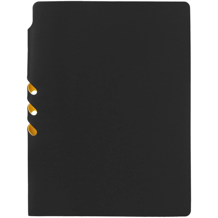 Ежедневник Flexpen Black, недатированный, черный с желтым фото 4