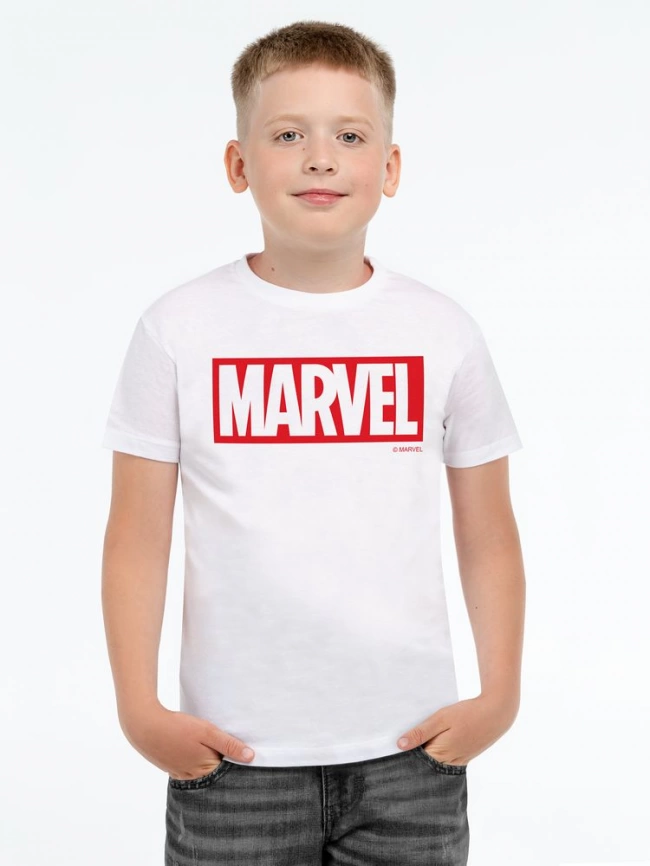 Футболка детская Marvel, белая, на рост 96-104 см (4 года) фото 2