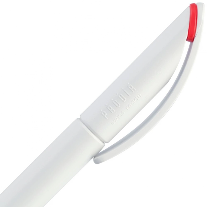 Ручка шариковая Prodir DS3 TMM-X, белая с красным фото 3