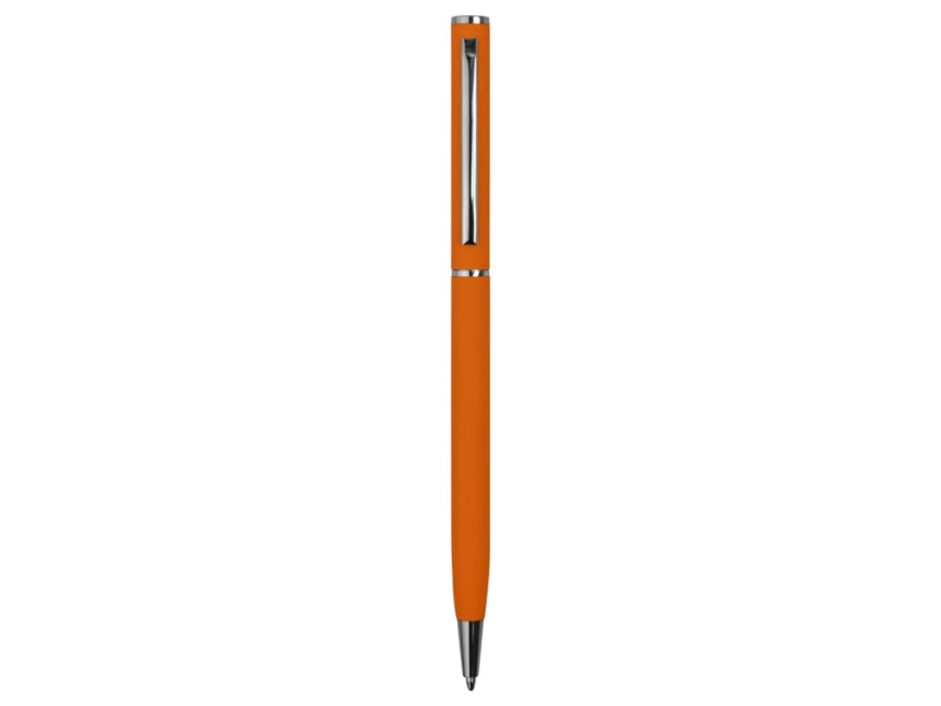 Ручка металлическая шариковая Атриум с покрытием софт-тач, оранжевый фото 2