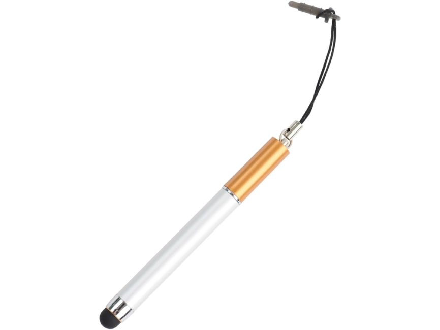 Ручка-подвеска на мобильный телефон со стилусом, серебристый/золотистый фото 1