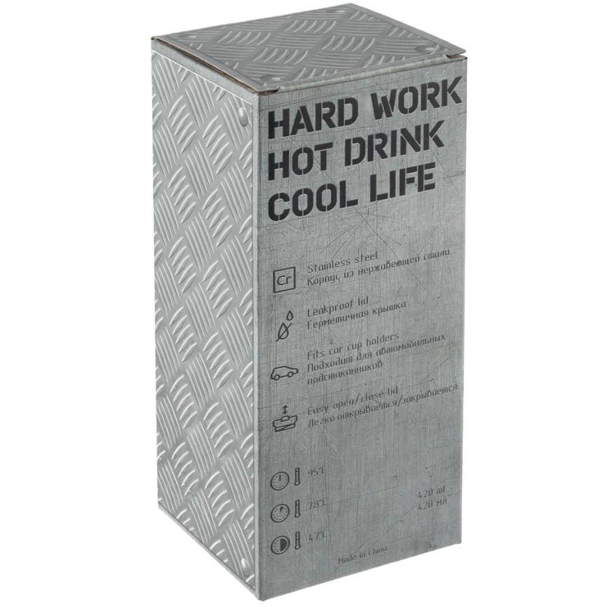 Термостакан Hard Work, вакуумный, серебристый фото 9