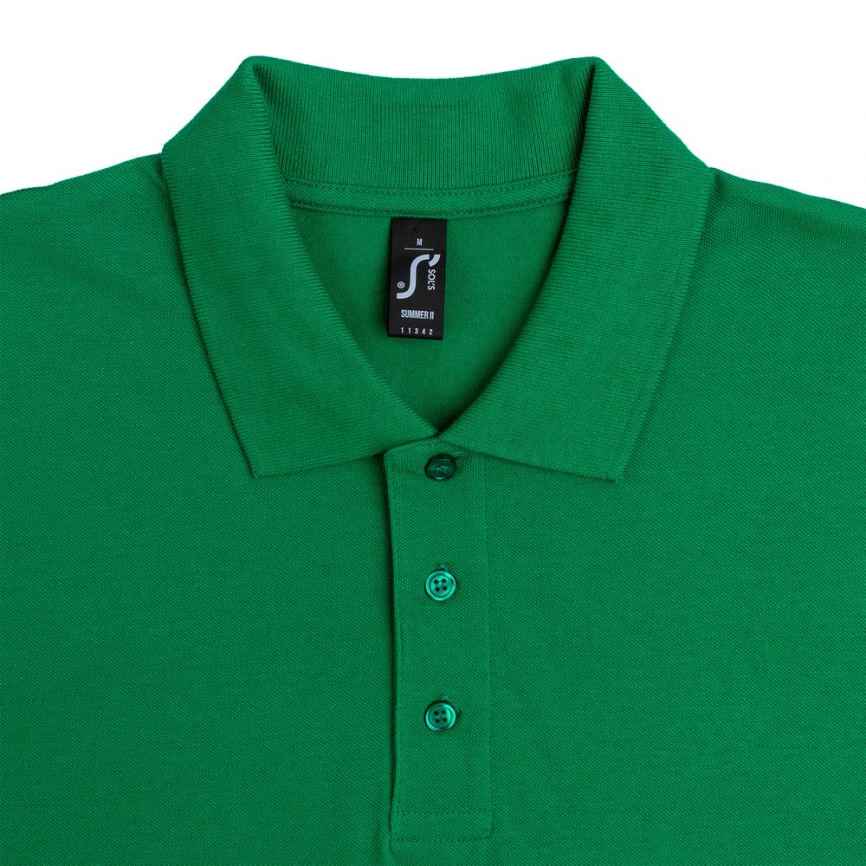 Рубашка поло мужская Summer 170 ярко-зеленая, размер XS фото 11